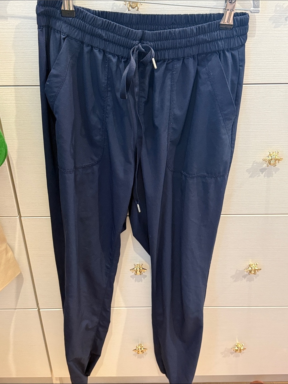 TNA Navy Elastic Waist Drawstring Joggers